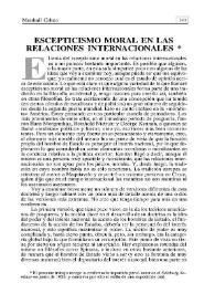 Escepticismo moral en las relaciones internacionales | Biblioteca Virtual Miguel de Cervantes