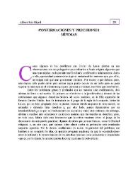 Confirmaciones y precisiones mínimas | Biblioteca Virtual Miguel de Cervantes