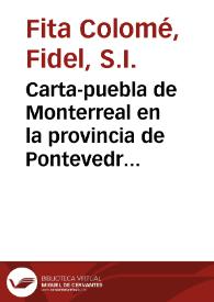 Carta-puebla de Monterreal en la provincia de Pontevedra. Diploma inédito de los Reyes Católicos | Biblioteca Virtual Miguel de Cervantes