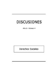 Presentación [Discusiones, núm. 4 (2004)] | Biblioteca Virtual Miguel de Cervantes