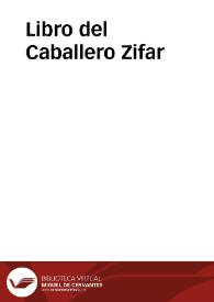 Libro del Caballero Zifar | Biblioteca Virtual Miguel de Cervantes