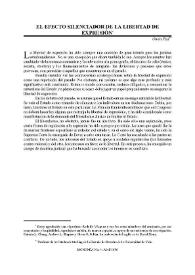 El Efecto Silenciador de la Libertad de Expresión | Biblioteca Virtual Miguel de Cervantes