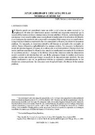 Aplicabilidad y eficacia de las normas jurídicas / Pablo Navarro,  José Juan Moreso | Biblioteca Virtual Miguel de Cervantes