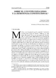 Sobre el constitucionalismo y la resistencia constitucional | Biblioteca Virtual Miguel de Cervantes