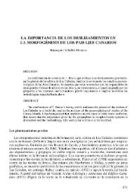 La importancia de los deslizamientos en la morfogénesis de los paisajes canarios | Biblioteca Virtual Miguel de Cervantes