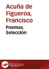 Poemas. Selección / Francisco Acuña de Figueroa | Biblioteca Virtual Miguel de Cervantes