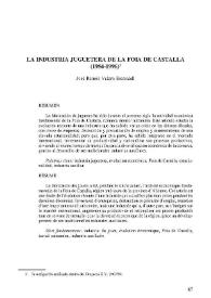 La industria juguetera de la Foia de Castalla (1984-1996) | Biblioteca Virtual Miguel de Cervantes