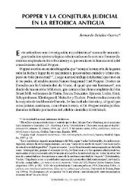 Popper y la conjetura judicial / Bernardo Bolaños | Biblioteca Virtual Miguel de Cervantes