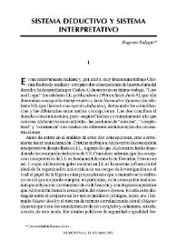 Sistema deductivo y sistema interpretativo / Eugenio Bulygin | Biblioteca Virtual Miguel de Cervantes