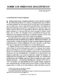 Sobre los derechos lingüísticos / Eerik Lagerpetz | Biblioteca Virtual Miguel de Cervantes