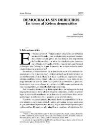 Democracia sin derechos : En torno al Kelsen democrático | Biblioteca Virtual Miguel de Cervantes