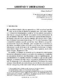 Libertad y liberalismo / Mauro Barberis | Biblioteca Virtual Miguel de Cervantes