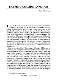 Riccardo Guastini, analítico / Daniel Mendonça | Biblioteca Virtual Miguel de Cervantes