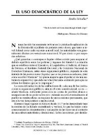 El uso democrático de la ley / Emilio Zebadúa | Biblioteca Virtual Miguel de Cervantes