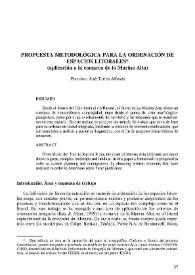 Propuesta metodológica para la ordenación de espacios litorales (aplicación a la comarca de la Marina Alta) | Biblioteca Virtual Miguel de Cervantes