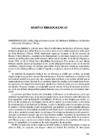 OMOTOSO, Kole (1998) : Migración hacia el Sur. Ed. Bellaterra (Biblioteca de Estudios Africanos). Barcelona. 189 pp. | Biblioteca Virtual Miguel de Cervantes