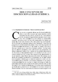 Dos conceptos de discrecionalidad jurídica | Biblioteca Virtual Miguel de Cervantes