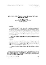 Reestructuración agraria y abandono de usos : el caserío vasco | Biblioteca Virtual Miguel de Cervantes