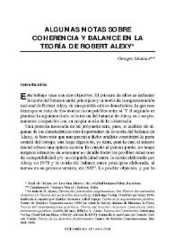 Algunas notas sobre coherencia y balance en la teoría de Robert Alexy / Giorgio Maniaci | Biblioteca Virtual Miguel de Cervantes