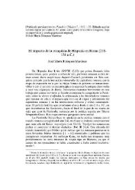 El impacto de la conquista de Hispania en Roma (218-154 a. C.) / José María Blázquez Martínez | Biblioteca Virtual Miguel de Cervantes
