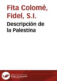 Descripción de la Palestina | Biblioteca Virtual Miguel de Cervantes