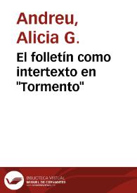 El folletín como intertexto en "Tormento" / Alicia G. Andreu | Biblioteca Virtual Miguel de Cervantes