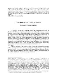 Culto al toro y culto a Marte en Lusitania / José María Blázquez Martínez | Biblioteca Virtual Miguel de Cervantes