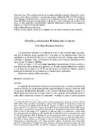 Filosofía y cristianismo. El temor ante la muerte / José María Blázquez Martínez | Biblioteca Virtual Miguel de Cervantes