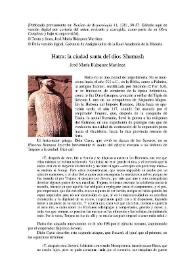 Hatra : la ciudad santa del dios Shamash / José María Blázquez Martínez | Biblioteca Virtual Miguel de Cervantes