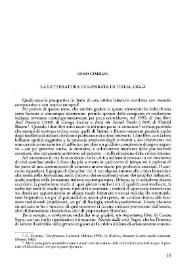 La letteratura comparata in Italia, oggi / Remo Ceserani | Biblioteca Virtual Miguel de Cervantes