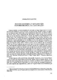 Ficción histórica y metaficción historiográfica : El caso inglés / Fernando Galván | Biblioteca Virtual Miguel de Cervantes