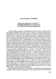 Epistolaridad y novela. Correspondencia privada y carta ficticia en Proust / Carles Besa Camprubí | Biblioteca Virtual Miguel de Cervantes