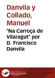 "Na Carroça de Vilaragut" por D. Francisco Danvila / Manuel Danvila | Biblioteca Virtual Miguel de Cervantes