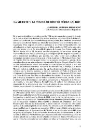 La muerte y la tumba de Benito Pérez Galdós / Manuel Herrera Hernández | Biblioteca Virtual Miguel de Cervantes