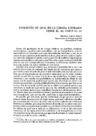 Evolución de "qual" en la lengua literaria desde el XIII hasta el XV | Biblioteca Virtual Miguel de Cervantes