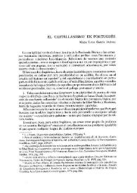 El "castellanismo" en portugués | Biblioteca Virtual Miguel de Cervantes
