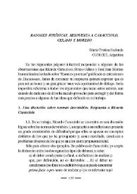 Razones jurídicas. Respuesta a Caracciolo, Celano y Moreso / María Cristina Redondo | Biblioteca Virtual Miguel de Cervantes