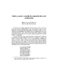 "Santo y sastre": comedia de contradicción y de celebración / M. Delgado | Biblioteca Virtual Miguel de Cervantes