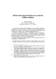 Elaboración cómica tirsiana de la materia bíblico-religiosa / B. Oteiza | Biblioteca Virtual Miguel de Cervantes