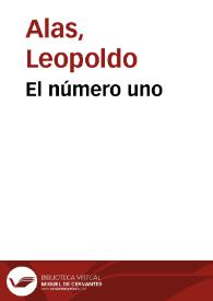 El número uno / Leopoldo Alas | Biblioteca Virtual Miguel de Cervantes