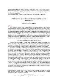 Publicaciones del Centre de recherches sur l'Afrique méditerranéenne / Antonio García y Bellido | Biblioteca Virtual Miguel de Cervantes
