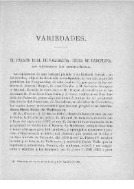 El Palacio Real de Valldaura, cerca de Barcelona, en término de Cerdañola / Francisco de Bofarull | Biblioteca Virtual Miguel de Cervantes