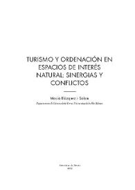 Turismo y ordenación en espacios de interés natural : sinergias y conflictos / Maciá Blázquez i Salom | Biblioteca Virtual Miguel de Cervantes