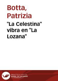 "La Celestina" vibra en "La Lozana" / Patrizia Botta | Biblioteca Virtual Miguel de Cervantes
