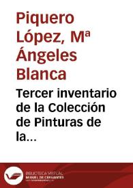 Tercer inventario de la Colección de Pinturas de la Real Academia / M.ª de los Ángeles Blanca Piquero López | Biblioteca Virtual Miguel de Cervantes