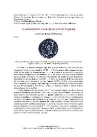 La administración romana [en el norte de Hispania] / José María Blázquez Martínez | Biblioteca Virtual Miguel de Cervantes
