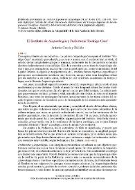 El Instituto de Arqueología y Prehistoria "Rodrigo Caro" / Antonio García y Bellido | Biblioteca Virtual Miguel de Cervantes
