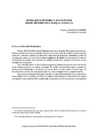 María Jesús Rubiera y sus estudios sobre historia del Sarq al-Andalus / Francisco Franco Sánchez | Biblioteca Virtual Miguel de Cervantes
