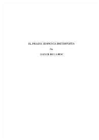 El Prado, sinfonía incompleta / por Rafael de La-Hoz | Biblioteca Virtual Miguel de Cervantes