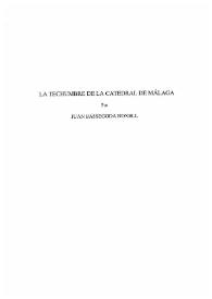 La techumbre de la Catedral de Málaga / por Juan Bassegoda Nonell | Biblioteca Virtual Miguel de Cervantes